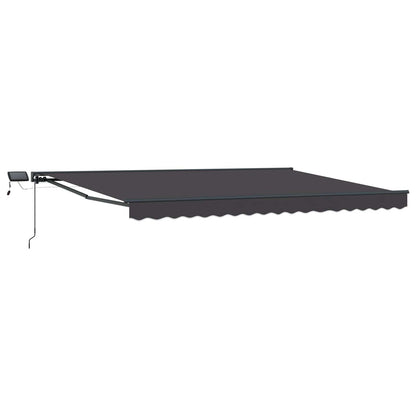 Handmatige Luifelhouder met LED's Antraciet 4 x 2 m
