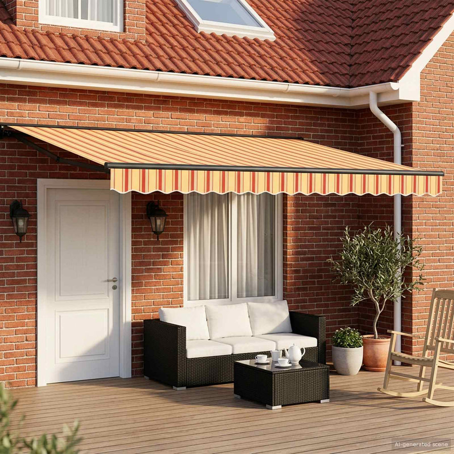 Handmatige Luifelhouder met LED's 4 x 2 m