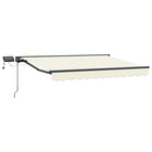 Manual Awning with LEDs Cream 3 x 2.5 m