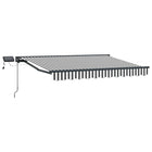Manual Awning Holder with LEDs Anthracite and White 3 x 2.5 m