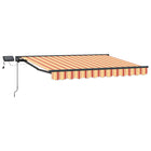 Manual Awning with Yellow and Orange LEDs 3 x 2.5 m