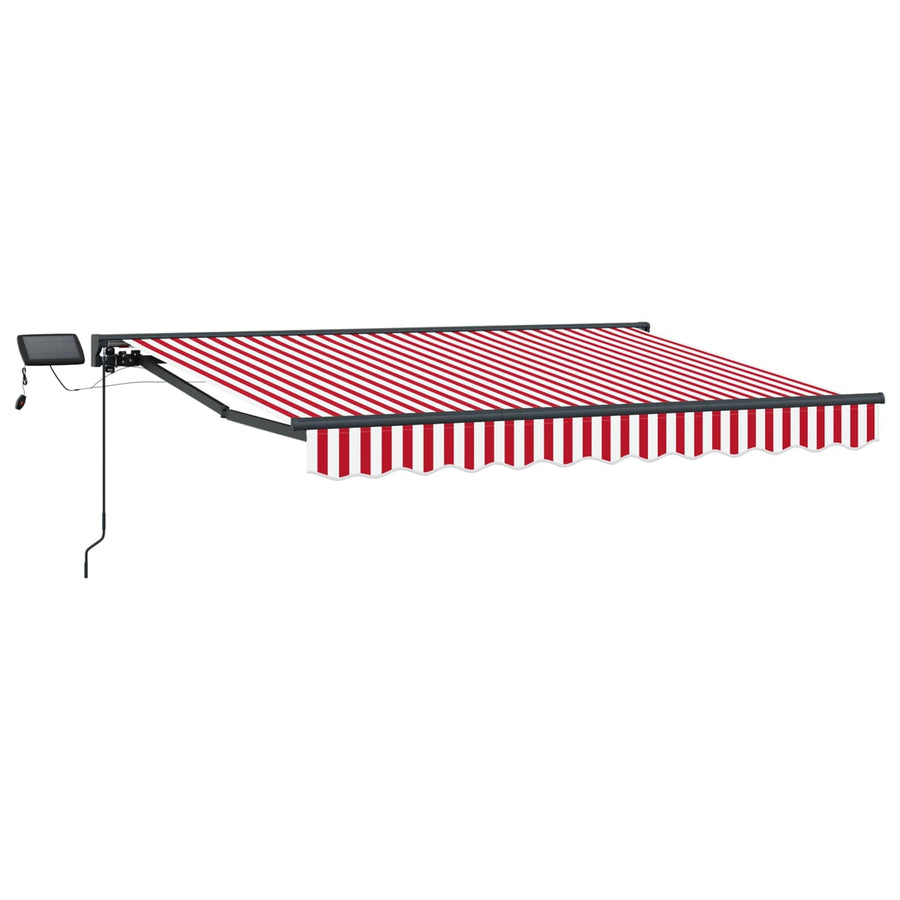 Handmatige Luifelhouder met LED's Rood en Wit 3 x 2,5 m