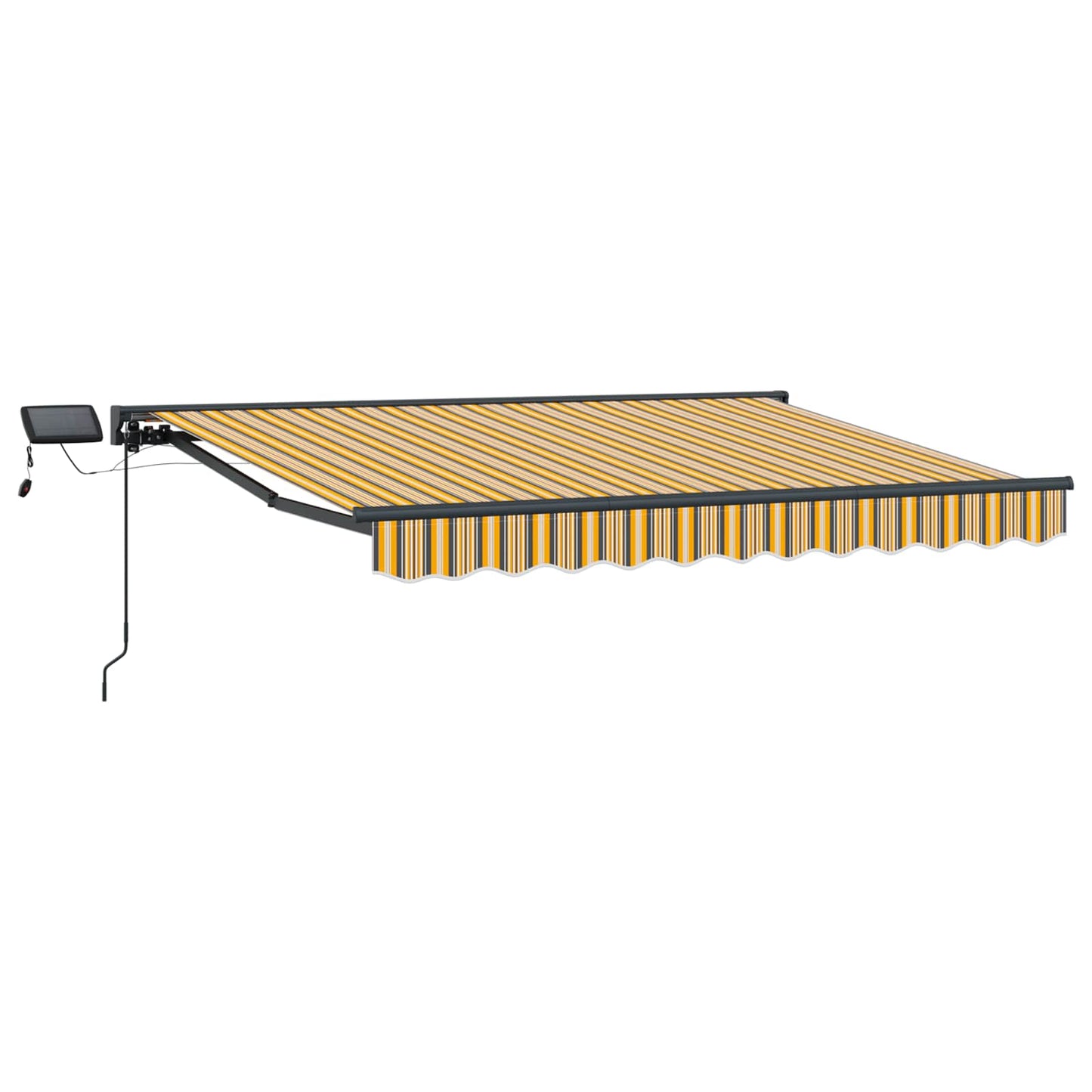 Handmatige Luifelhouder met LED's Geel en Grijs 3 x 2,5 m