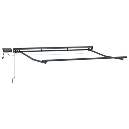 Handmatige Luifelhouder met LED's Geel en Grijs 3 x 2,5 m