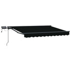 Manual Awning with LEDs Black 3 x 2.5 m