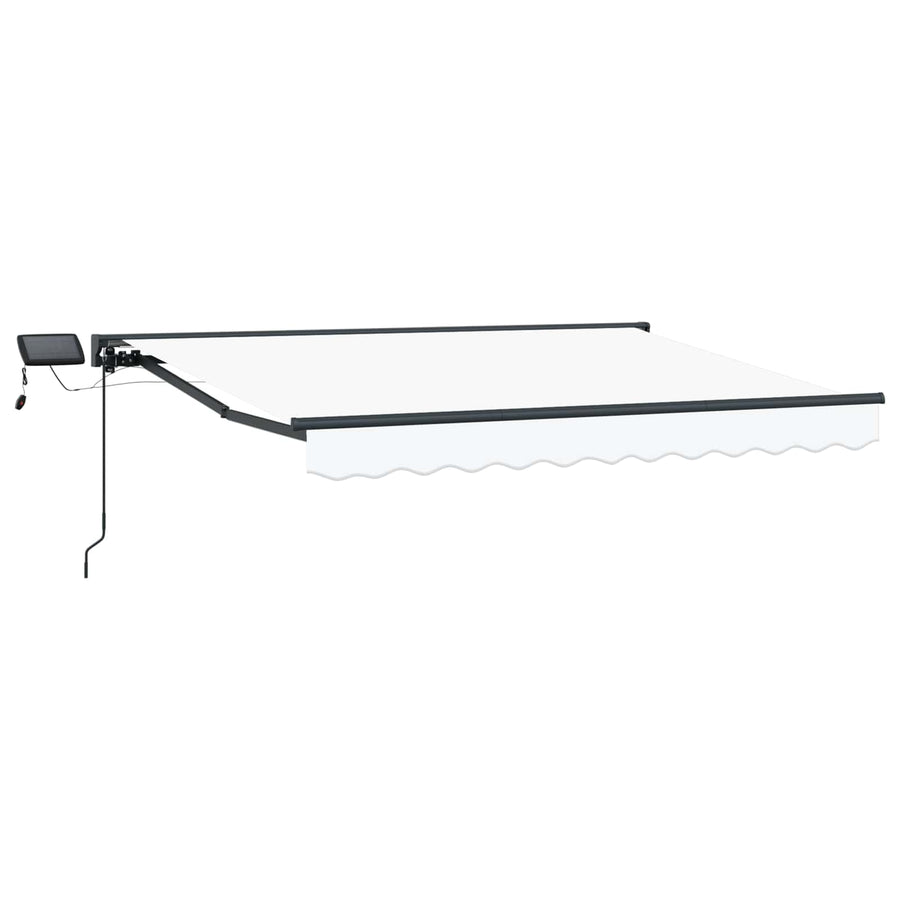 Handmatige Luifelhouder met LED's Wit 3 x 2,5 m