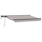 Manual Awning with LEDs Light Grey 3 x 2.5 m