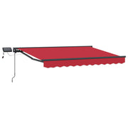Luifel 3 x 2,5 m rood met LED