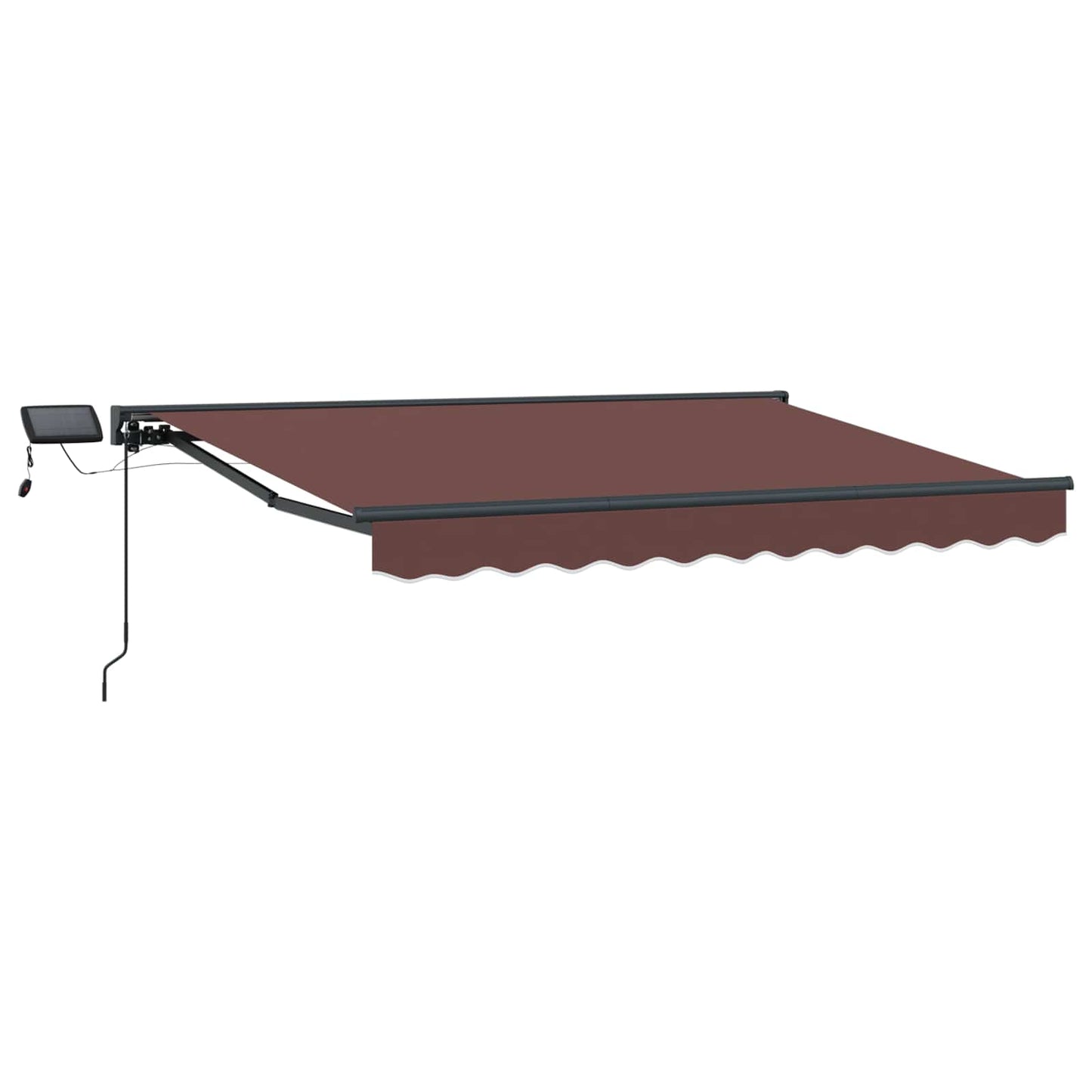 Handmatige Luifelhouder met LED's Bruin 3,5 x 2,5 m