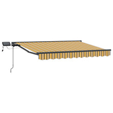 Handmatige Luifelhouder met LED's Geel en Grijs 3,5 x 2,5 m