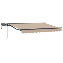 Handmatige Luifelhouder met LED's Beige 3,5 x 2,5 m