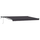 Manual Awning with LEDs Anthracite 4 × 3 m