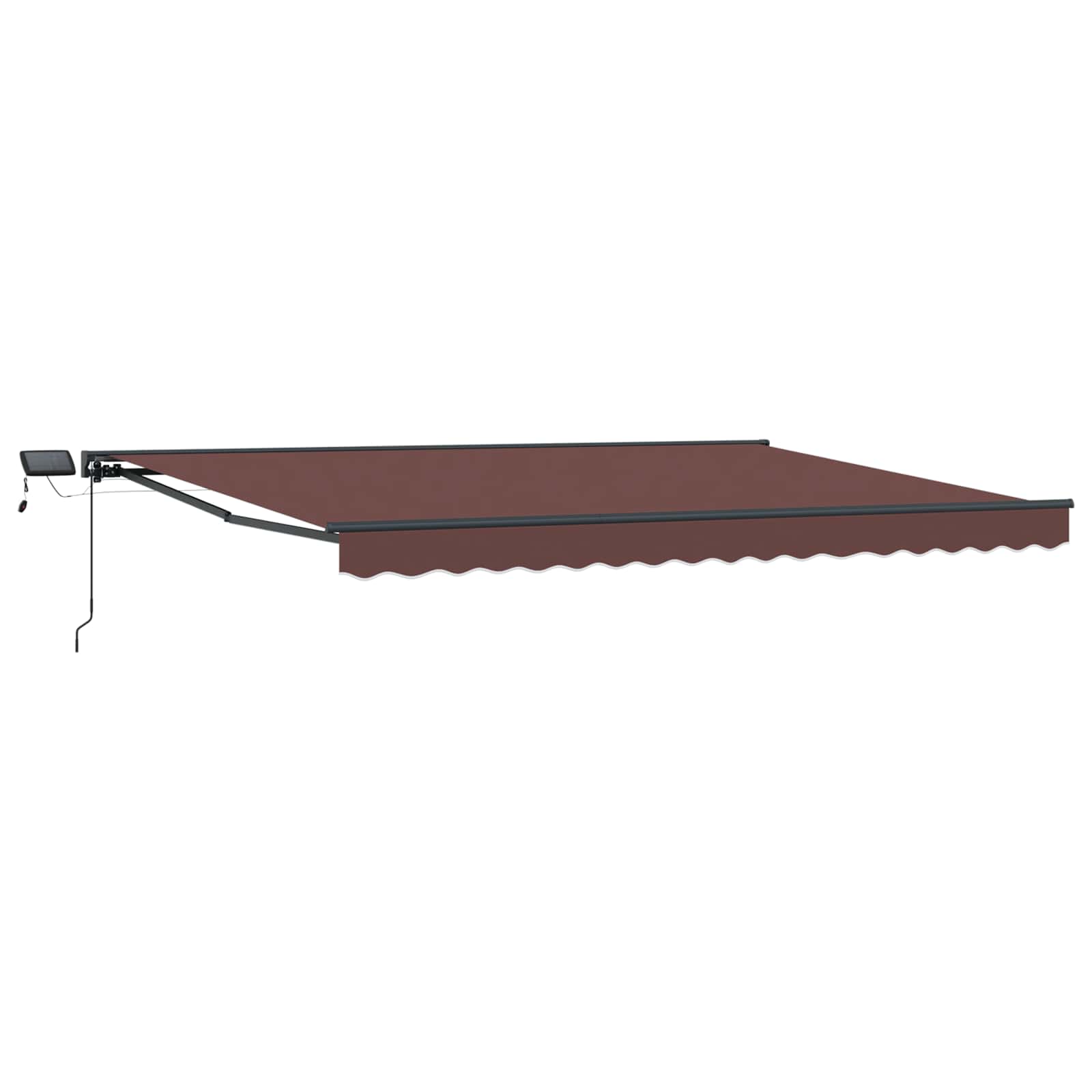 Handmatige Luifelhouder met LED's Bruin 4 × 3 m