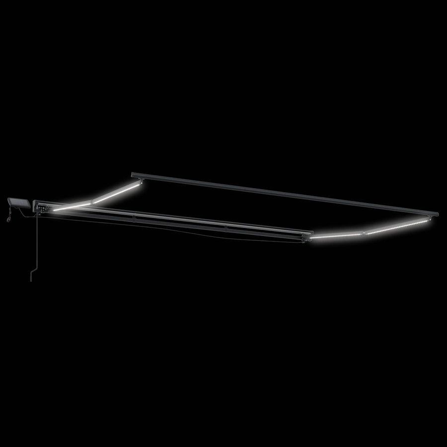 Handmatige Luifelhouder met LED's Bruin 4 × 3 m