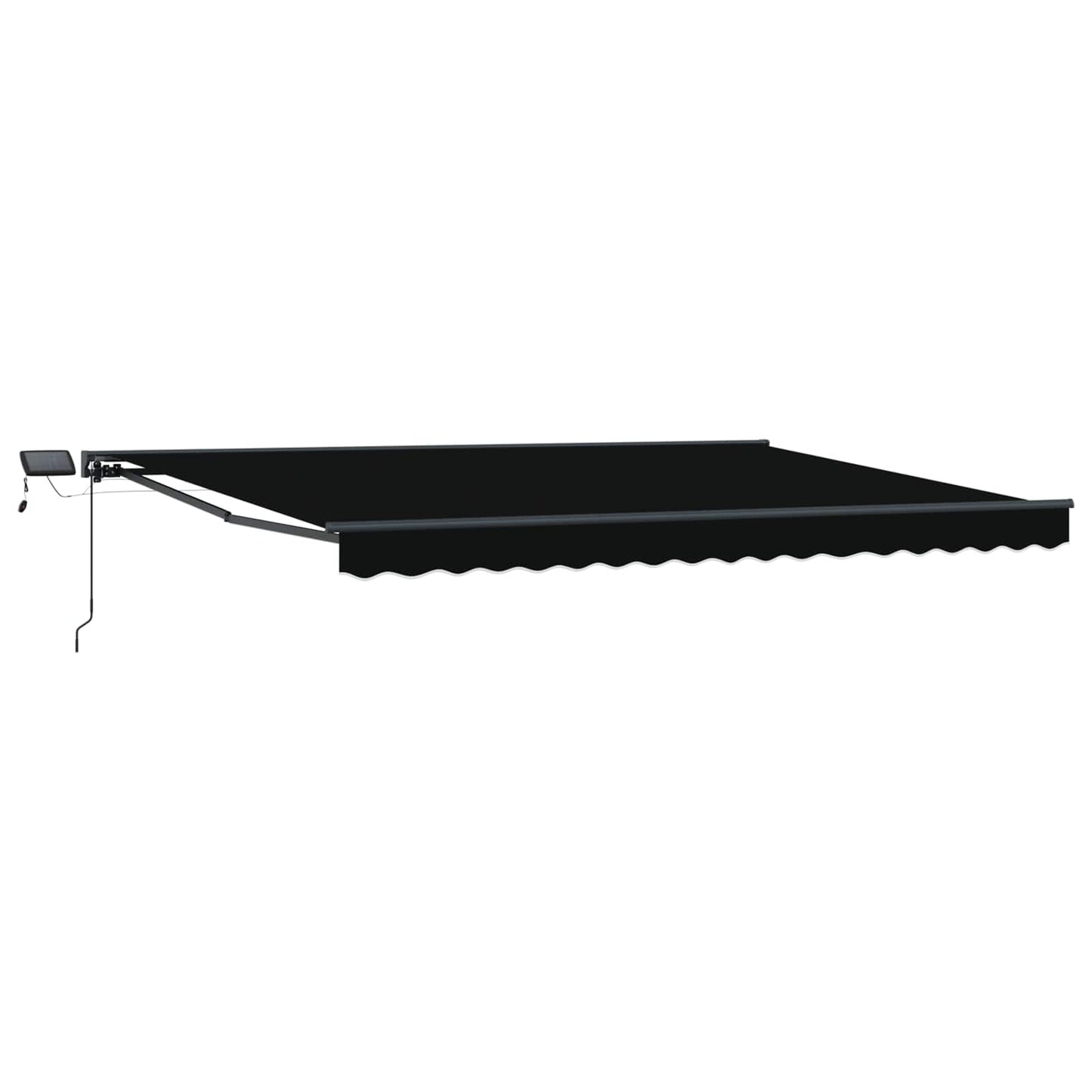 Handmatige Luifelhouder met LED's Zwart 4 × 3 m