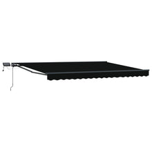 Handmatige Luifelhouder met LED's Zwart 4 × 3 m