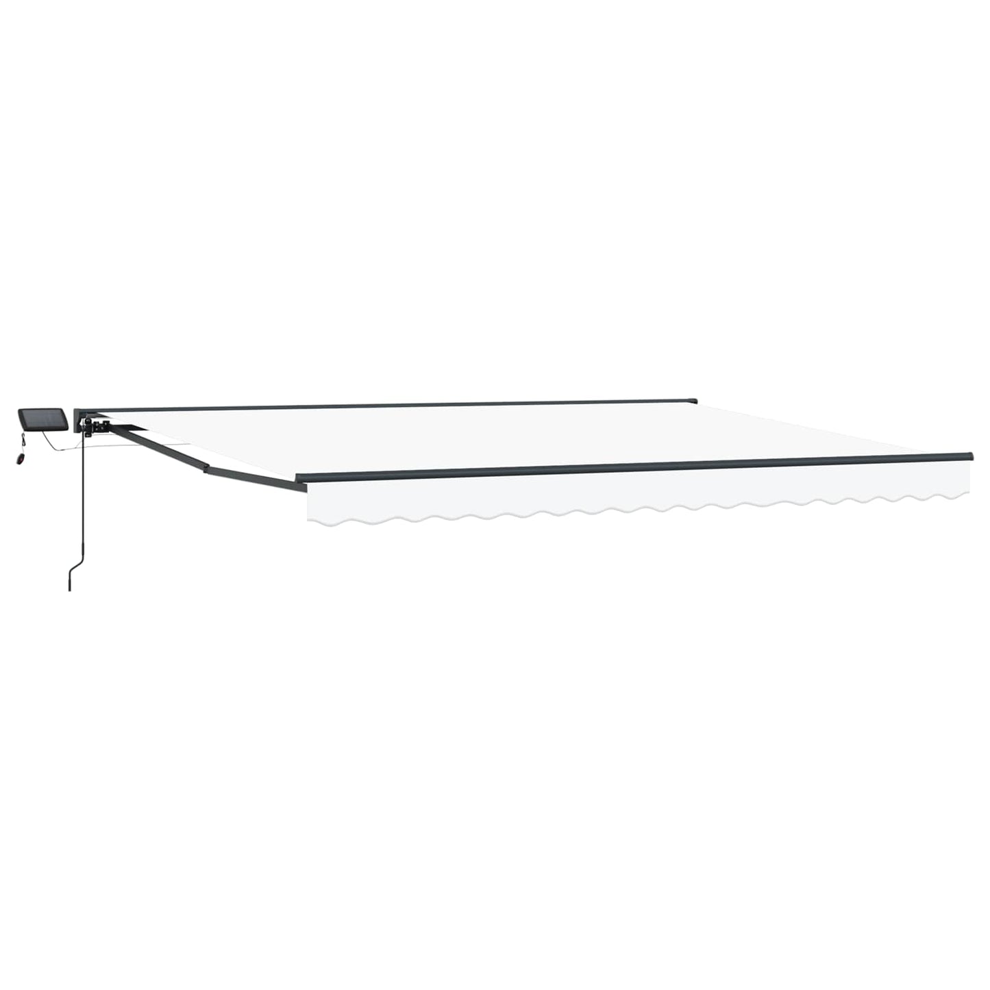 Handmatige Luifelhouder met LED's Wit 4 × 3 m