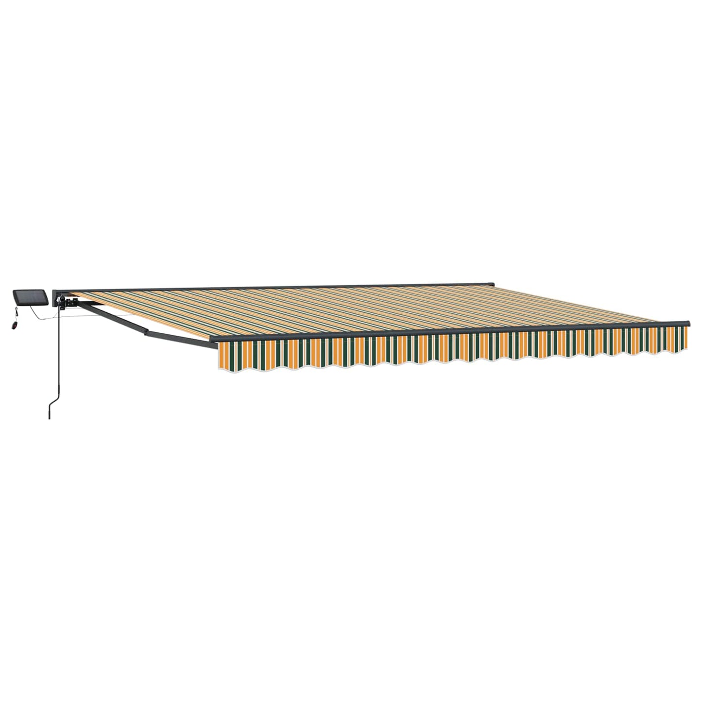 Handmatige Luifelhouder met LED's Groen en Geel 4 × 3 m