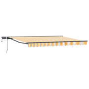 Luifel 4 x 3,5 m geel wit met LED