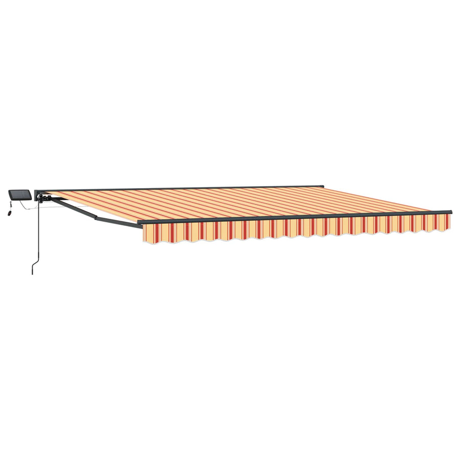 Handmatige Luifelhouder met LED's Geel en Oranje 4 × 3,5 m