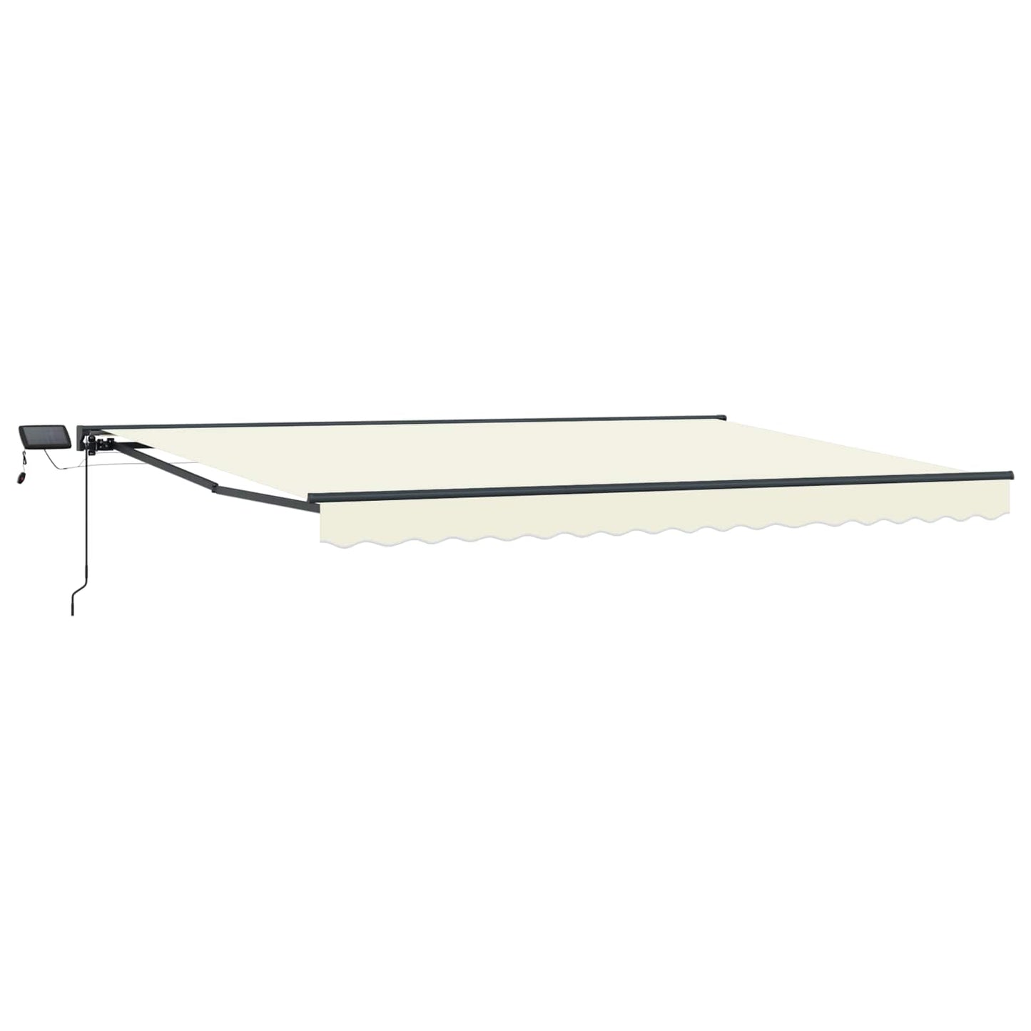 Handmatige Luifelhouder met LED's Crème 4,5 × 3 m