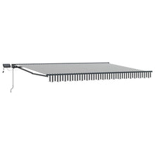 Handmatige Luifelhouder met LED's Antraciet en Wit 4,5 × 3 m