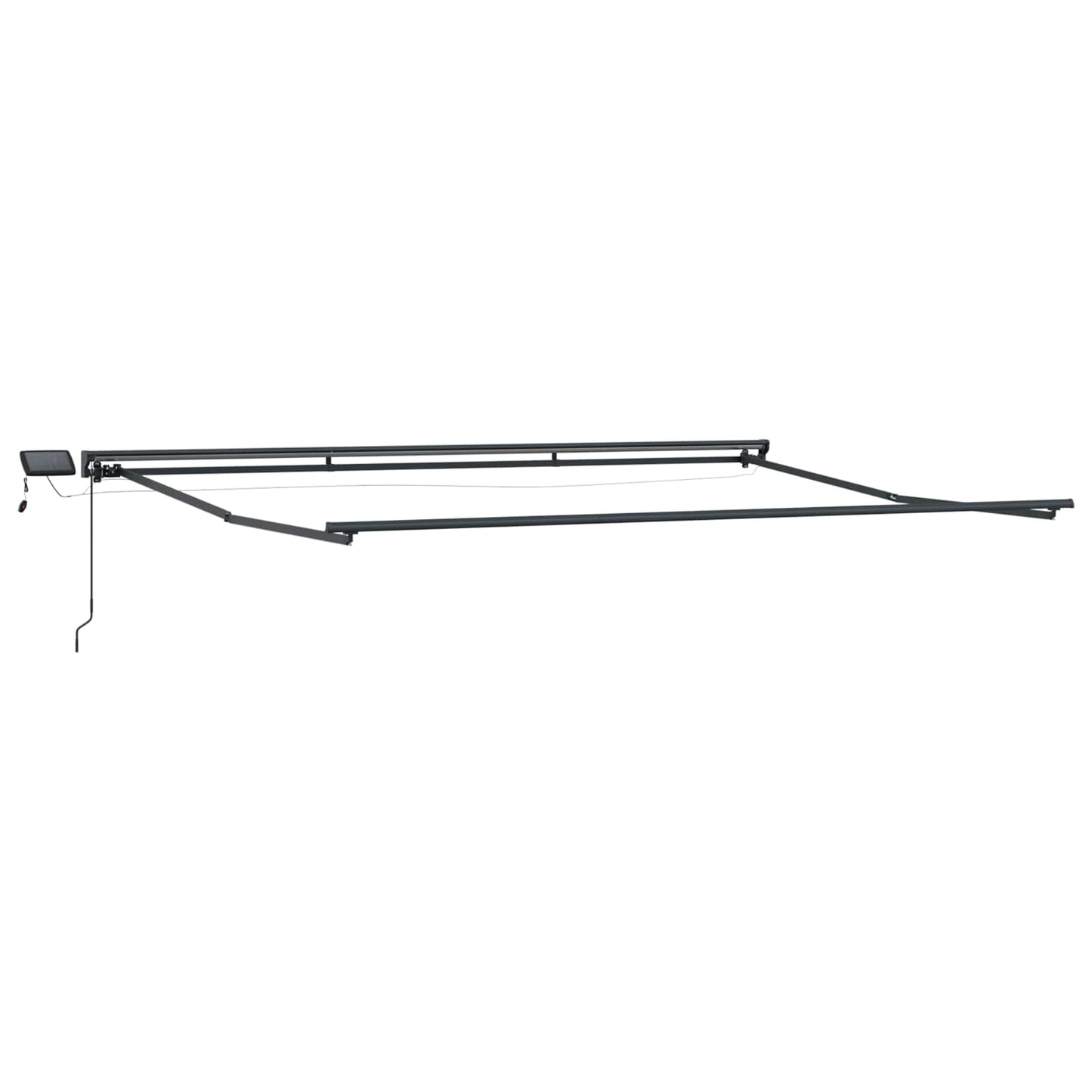 Handmatige Luifelhouder met LED's Rood en Wit 4,5 × 3 m