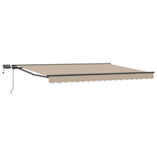 Handmatige Luifelhouder met LED's Beige 4,5 × 3 m