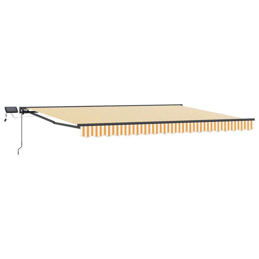 Handmatige Luifelhouder met LED's Geel en Wit 4,5 × 3,5 m