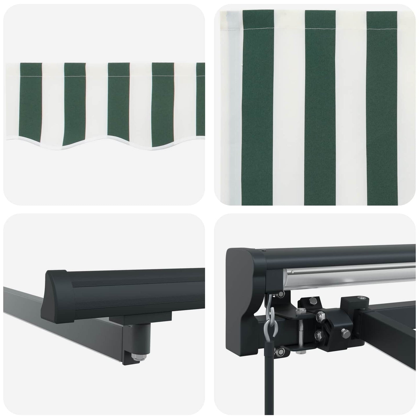 Handmatige Luifelhouder met LED's 4,5 × 3,5 m
