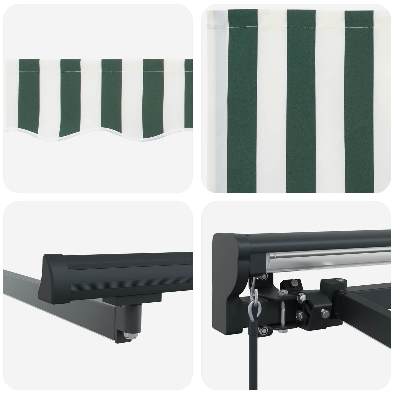 Handmatige Luifelhouder met LED's 4,5 × 3,5 m