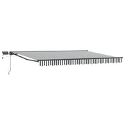 Luifel 5x3 m antraciet wit met LED