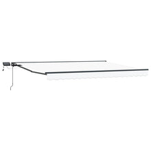 Handmatige Luifelhouder met LED's Wit 5 x 3 m
