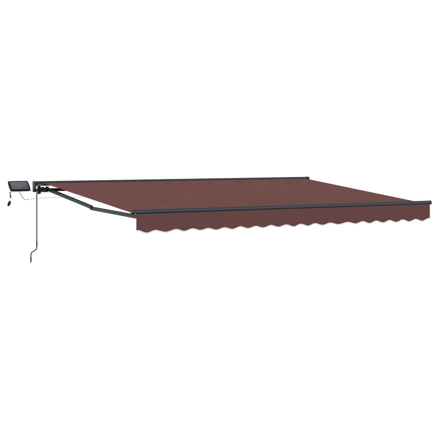 Handmatige Luifelhouder met LED's Bruin 5 × 3,5 m