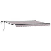 Luifel 5 x 3,5 m handmatig met LED lichtgrijs antraciet
