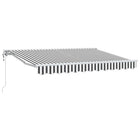 Electric Retractable Awning Anthracite and White 3 x 2.5 m