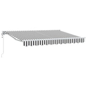 Electric Retractable Awning Anthracite and White 3 x 2.5 m