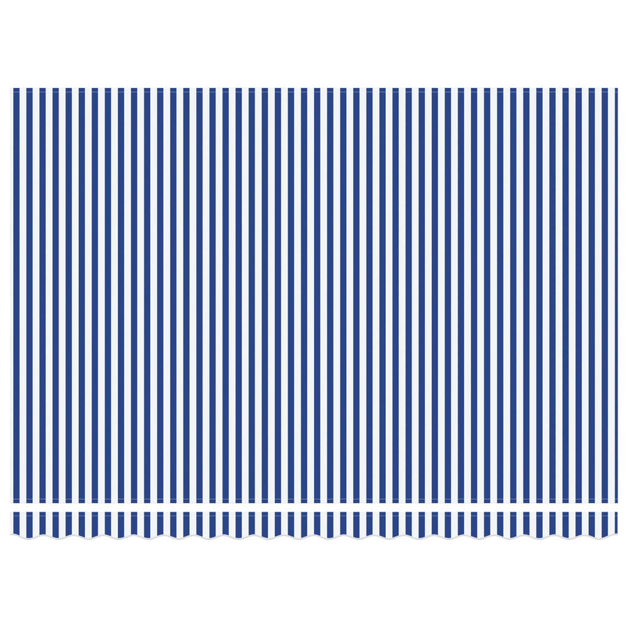 Elektrisch Uittrekbaar Zonnescherm Blauw en Wit 4 × 3 m