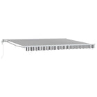 Electric Retractable Awning Anthracite and White 4 × 3 m