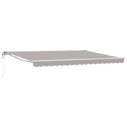 Electric Retractable Awning Light Grey 4 × 3 m