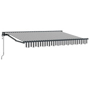 Electric Retractable Awning Anthracite and White 2.5 x 2 m