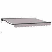 Electric Retractable Awning Light Grey 3.5 x 2 m