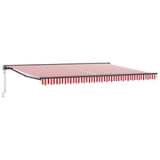 Zonnescherm elektrisch 5 x 3,5 m rood wit