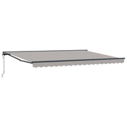 Elektrisch zonnescherm 500x350 cm lichtgrijs antraciet