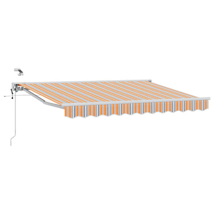 Elektrisch Uittrekbaar Zonnescherm Blauw en Oranje 2,5 x 2 m