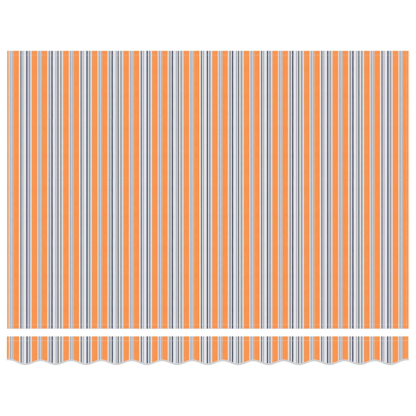 Elektrisch Uittrekbaar Zonnescherm Blauw en Oranje 2,5 x 2 m
