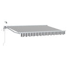 Electric Retractable Awning Anthracite and White 3.5 x 2 m