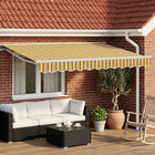 Electric Retractable Awning Yellow, Grey and White 3.5 x 2 m