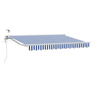 Elektrisch zonnescherm 3,5x2,5 m blauw wit