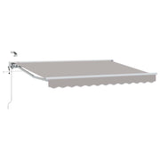 Electric Extendable Awning Light Gray 3.5 x 2.5 m